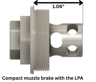 Comstock Muzzle Brake (5/8-24) Plan-B Compatible Suppressor Mount - Image 2