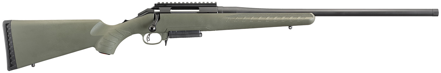 Ruger 26973 American Predator Full Size 6.5 Creedmoor 3+1 22" Matte Black Threaded Barrel, Matte Black Picatinny Rail Steel Receiver, Moss Green Fixed Synthetic Stock
