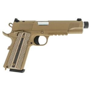 Tisas 10100565 B45RDG TH 1911 .45 ACP 5" Threaded Barrel 8+1 FDE Cerakote