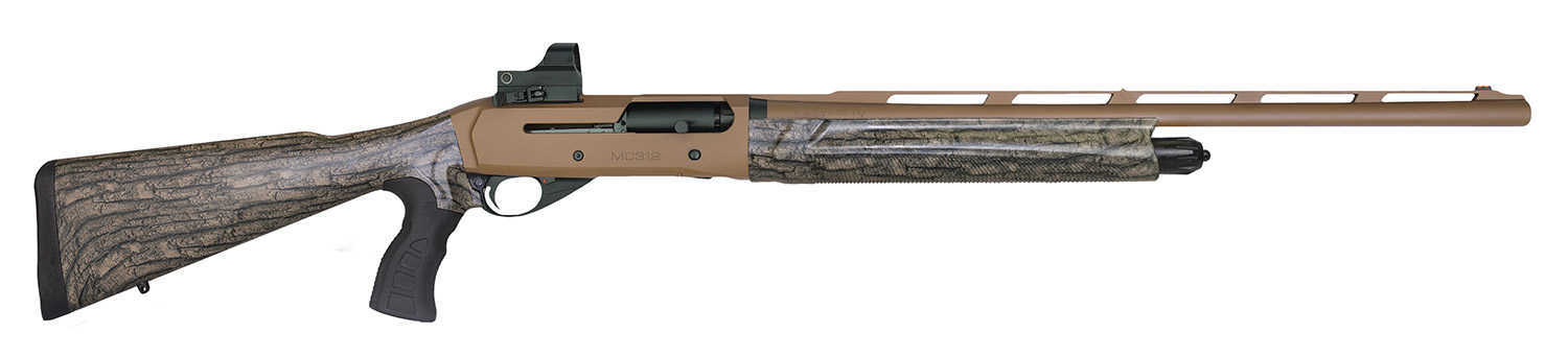 Girsan 390160 MC312 Gobbler 12 Gauge with 24" Barrel, 3.5" Chamber, 5+1 Capacity, Bronze Cerakote Metal Finish & Camo Fixed Pistol Grip Synthetic Stock Right Hand (Full Size) Includes Red Dot