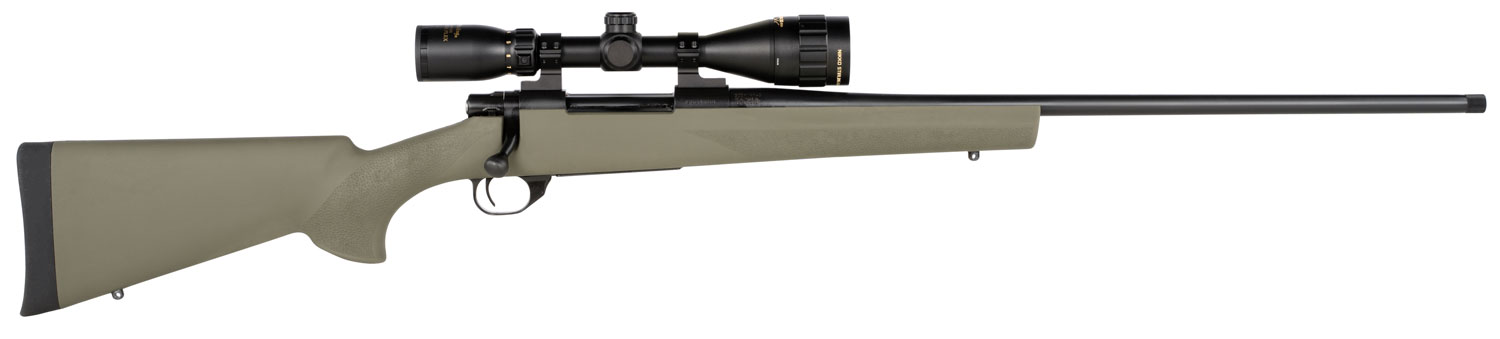 Howa HGP2300G M1500 Gamepro Gen2 300 Win Mag 3+1 24" Threaded Barrel, Blued Metal Finish, Green Fixed Hogue Pillar-Bedded Overmolded Stock, Includes GamePro 4-12x40mm Scope