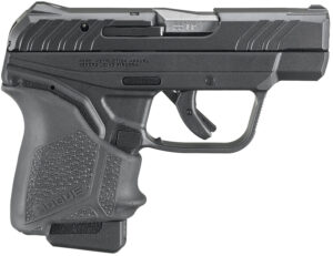Ruger 13714 LCP II  22 LR 10+1 2.75" Satin Stainless Steel Barrel, Black Oxide Serrated Slide, Black Polymer Frame, Black Hogue HandALL Rubber Grip, Lite Rack System, Right Hand