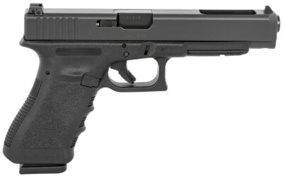 Glock UI3430103 G34 Gen3 Competition 9mm Luger  5.31" Barrel 17+1,  Black Frame & Slide, Finger Grooved Rough Texture Grip, Adjustable Sights, Safe Action Trigger (US Made)