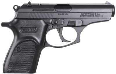 Bersa T22M Thunder  Micro-Compact Frame 22 LR 10+1, 3.50" Black Steel Barrel, Matte Black Serrated Slide, Matte Black Aluminum Frame w/Beavertail