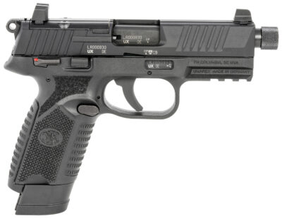 FN 66101010 502 Tactical 22 LR 10+1 15+1 4.60" Black Steel Threaded Barrel, Black Optic Ready/Serrated Slide & Polymer Frame w/Picatinny Rail, Black Textured Polymer Grip, Ambidextrous