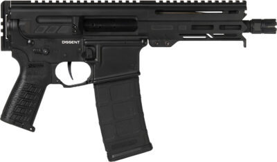 CMMG 55A938FAB Dissent  5.56x45mm NATO 30+1 6.50", Black Cerakote Rec, OEM Grip, Picatinny Buffer Adapter, Zeroed Drop-In Single Stage Trigger
