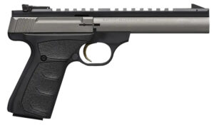 Browning 051586490 Buck Mark Field/Target 22 LR 10+1 5.50" Tungsten Gray Cerakote Steel Bull Barrel & Serrated Steel w/Picatinny Rail Slide, Matte Black Alloy Receiver Black Polymer Grips