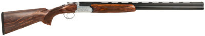Fausti Usa, Inc 15102 Caledon  12 Gauge 3" 2rd 28" Blued Barrel, Engraved Stainless Rec, Wood Laser Grain Stock, Metallic Bead Sight