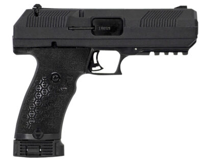 Hi-Point JXP10NTB JXP  10mm Auto 10+1 4.50" Black Steel Barrel, Black Powder Coated YC9 Styled/Serrated Steel Slide, Black Polymer Frame w/Picatinny Rail, Black Textured Polymer Grip