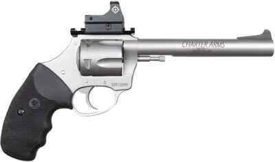 Charter Arms 79965 Mastiff Target Large Frame 9mm Luger 5rd, 6" Stainless Steel Barrel, Cylinder & Frame, Sightmark Micro Optic, Picatinny Rail, Black Rubber Grip, Exposed Hammer