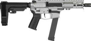 CMMG 99A890FTI Banshee MKGS 9mm Luger 33+1 5" Black Nitride Medium Taper Threaded Barrel, EML 4" M-LOK Handguards, Titanium Cerakote Aluminum Picatinny Rail Receiver, CMMG Zeroed Grips