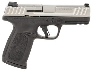 Smith & Wesson 13937 SD40 2.0 Compact Frame 40 S&W 10+1 4" Stainless Steel Barrel, Satin Serrated Stainless Steel Slide, Black Polymer Frame w/Picatinny Rail, Textured Grip
