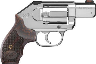 Kimber Mfg, Inc 3400009CA K6S DCR *CA Compliant DAO 357 Mag 6 Shot 2" Satin Silver Stainless Steel Barrel & Cylinder, Satin Silver Stainless Steel Frame, Laminated Wood Grip, Concealed Hammer