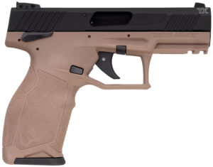 Taurus 1-2TX22141F-10 2TX  Full Size Frame 22 LR 10+1 4.60" Matte Black Threaded Barrel, Black Anodized Serrated Slide, Flat Dark Earth Polymer Frame w/Picatinny Rail, Textured Grip