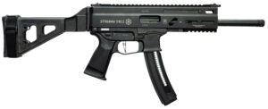 Grand Power 197892004817 TR22 Stribog 22 LR 25+1 8" Black Threaded Barrel, Black Picatinny Rail Receiver, Black Aluminum Frame w/Lower Picatinny Rail, SB Tactical Brace, Black Polymer Grips