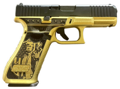 Glock PA475S204MOSNDONWICK G47 Gen5 MOS Don Wick 9mm Luger 17+1 4.49" Black GMB Barrel, Black nDLC Steel MOS Cut/Serrated Slide, Gold w/Trump & Engraving Polymer Frame w/Picatinny Rail, Ambidextrous