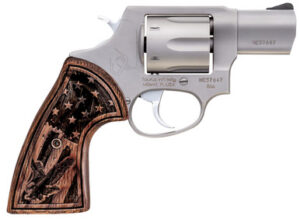 Taurus 2-85629-US1 856 38 SPL+P 2" 6 Rounds Stainless Steel/Wood US Flag Grip