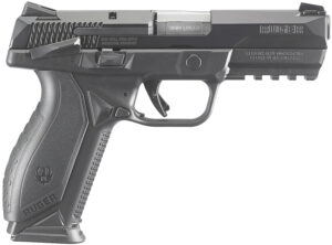 Ruger 8638 American  Duty Frame 9mm Luger 10+1 4.20" Stainless Steel Barrel, Black Nitride Serrated Stainless Steel Slide, Black Polymer Frame w/Picatinny Rail, Textured Wraparound Grip, Right Hand