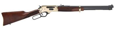 HENRY BRASS SIDE GATE LEVER ACTION RIFLE RIL 35 REM 20 IN BBL BLUE/WALNUT 5 RD
