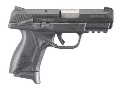 Ruger 8648 American Pistol  Compact Frame 45 ACP 10+1 3.75" Black Nitride Stainless Steel Barrel & Serrated Slide, Black Polymer Frame w/Picatinny Rail, Textured Wraparound Grip, Right Hand