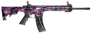 Smith & Wesson 10212 M&P15 Sport 22 LR  25+1 16.50" Black Carbon Steel Barrel, Muddy Girl Finish, 6 Position CAR Stock, 10" Magpul M-Lok Handguard, Magpul MBUS Sights, Manual Safety, Optics Ready