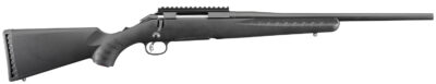 Ruger 6907 American Compact 308 Win 4+1 18" Matte Black Steel Barrel, Matte Black Steel Receiver w/Picatinny Rail, Black Fixed Synthetic Stock, Right Hand