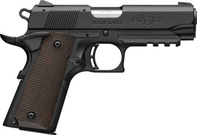 BROWNING 1911-22 22LR COMPACT - 3.58" MATTE BLACK/BROWN GRIPS