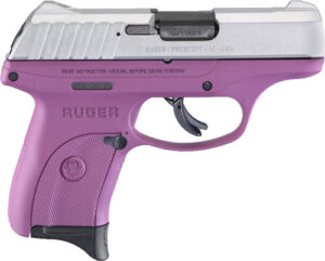 RUGER EC9s 9MM LUGER AS 7-SHOT - SILVER SLIDE PURPLE FRAME