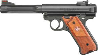 RUGER MARK IV HUNTER 22LR - 5.5" BLUE FLUTED ADJ. LAMINATD - Image 2