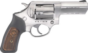 RUGER SP101 327 FED MAG 3" - FS STAINLESS RUBBER