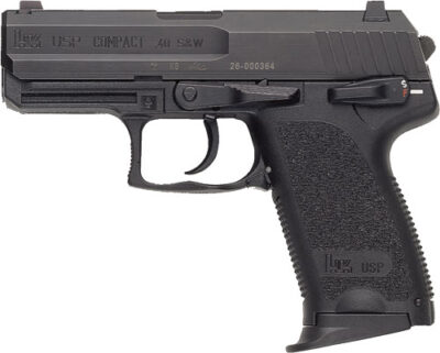 HK USP40 COMPACT V1 DA/SA 40SW - 3.58" BBL 2-10RD BLACK