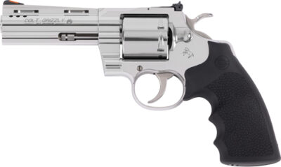COLT GRIZZLY 357MAG 4.25" - POLISHED SS/HOGUE GRIPS - Image 2