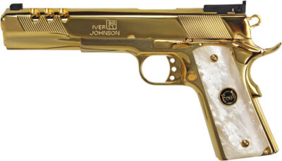 IVER JOHNSON EAGLE XL PORTED - 45ACP 6" 24K GOLD WHITE PEARL - Image 2