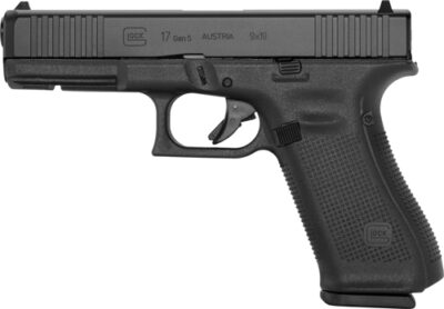 GLOCK 17 9MM GEN5 FIXED SIGHT - 17-SHOT BLACK FRONT SERATION