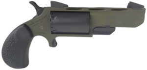 North American Arms NAA-TGH-CB Green Huntsman Mini Revolver .22WMR 5 Rounds 2" SAO OD Green/Black/Rubber Grips W/ .22LR Conversion Cylinder