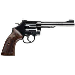 SW 48 CLASSIC 22MAG 6 CHECKERED WOOD GRIP 6RD