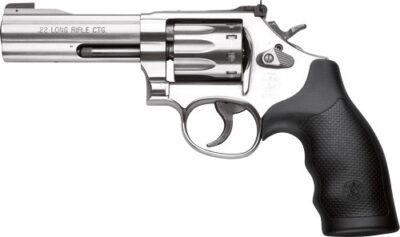 S&W 617 22LR 4" AS 10-SHOT - STAINLESS BLACK RUBBER - Image 2