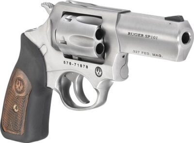 RUGER SP101 327 FED MAG 3" - FS STAINLESS RUBBER - Image 2