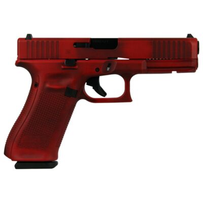 Glock 17 Gen 5 Custom "Distressed Red" Handgun 9mm Luger 17/rd Magaziness (3) 4.49" Barrel Austria
