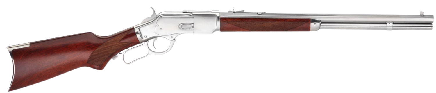 Taylors & Company 550232 1873 45 Colt (LC) Caliber with 10+1 Capacity, 20" Barrel, Silver Metal Finish & Walnut Fixed Pistol Grip Stock Right Hand (Full Size)