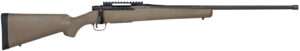 Mossberg 28090 Patriot Predator Full Size 6.5 PRC 4+1 24" Matte Blued Fluted Threaded Barrel, Matte Blued Stainless Steel Receiver w/Picatinny Rail, Flat Dark Earth Fixed Synthetic Stock, Right Hand