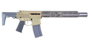 Q LLC HB-300BLK-7IN-HBSIL Honey Badger 300 Blackout 7" 1:5 Twist Short Barreled Rifle W/ Direct Thread HB Silencer Gray