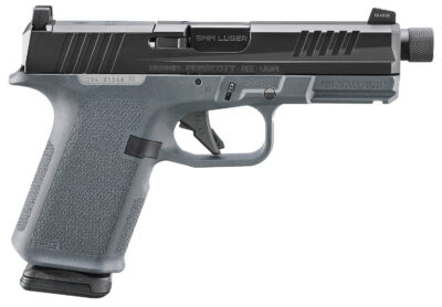 Ruger 19412 RXM  9mm Luger 15+1 4" Black FNC Nitride Threaded Barrel & Alloy Steel Optic Ready/Serrated Slide, Stealth Gray Polymer Frame w/Accessory Rail, RMR/RMSc/DeltaPoint Pro Footprint