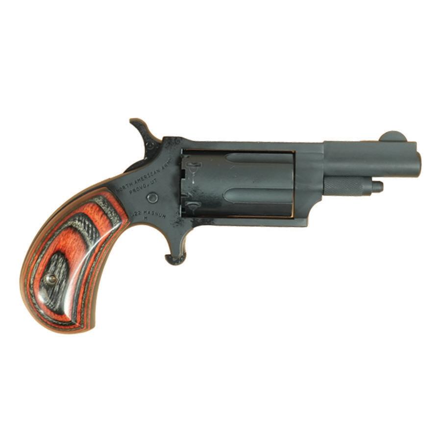NAA 22M Mini Revolver Handgun .22 Magnum 5rd Capacity 1.625" Barrel Grey Cerakote with Red & Black Grips - 