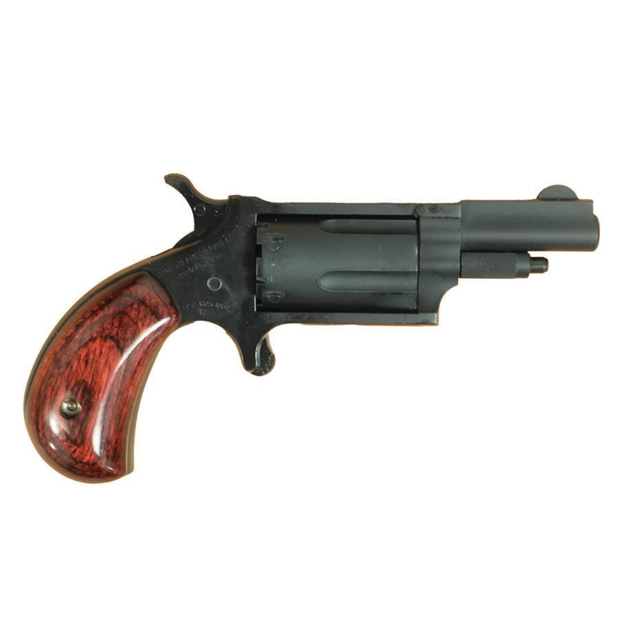 NAA 22M Mini Revolver Handgun .22 Magnum 5rd Capacity 1.625" Barrel Stealth Grey with Rose Grip - 
