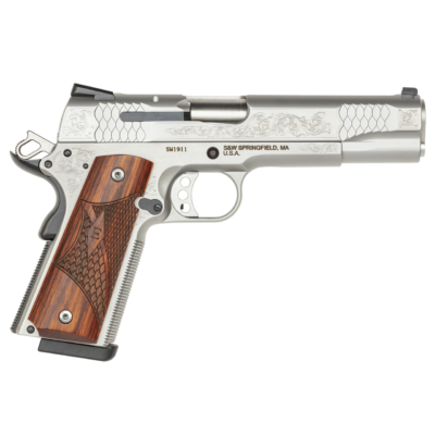 SMITH & WESSON 1911 45ACP 4.5" PSTL ENGRAVED 8RD