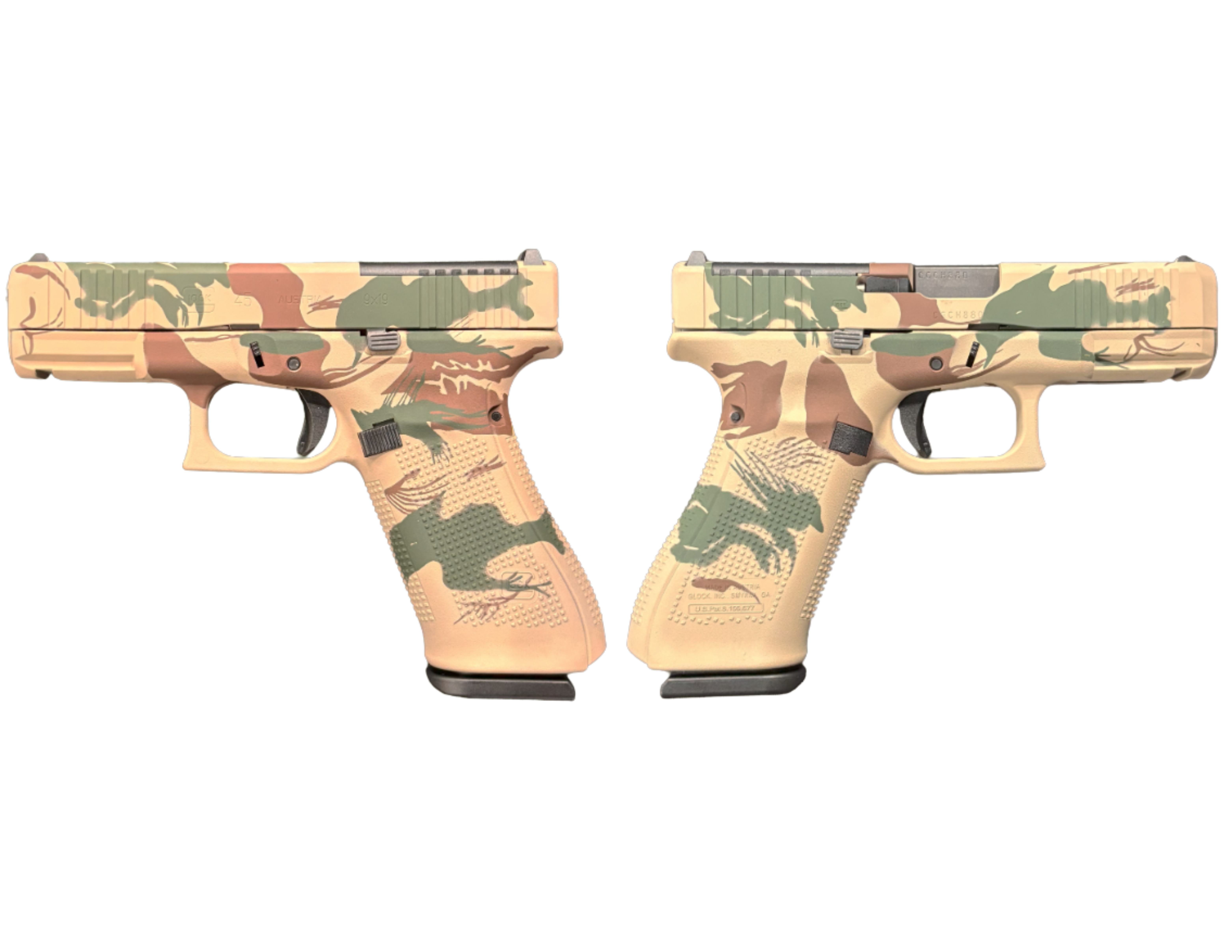 GLOCK 45 GEN 5 MOS RHODESIAN BRUSHSTROKE FS 9MM PISTOL FXD 5.5lb 3-17RD MAGS - Glock