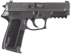 Sig Sauer E20229BSS SP2022 Carry 9mm Luger Caliber with 3.90" Barrel, 15+1 Capacity, Overall Black Finish, Picatinny Rail Frame, Serrated Nitron Stainless Steel Slide & Black Polymer Grip