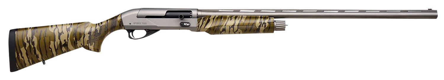 Gforce Arms GFTWO1228MO1 Two 12 Gauge Semi-Auto 3" 28" Matte Gray Vent Rib Barrel, Matte Gray Receiver, Adj Shim Mossy Oak New Bottomland Synthetic Stock