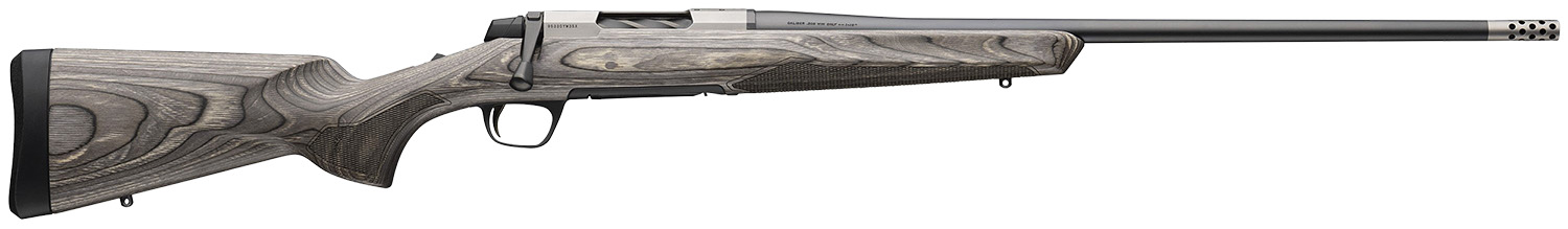 Browning 036092218 X-Bolt 2 Hunter Full Size 308 Win 4+1 22" Matte Blued Threaded Sporter Barrel, Drilled & Tapped Stainless Steel Receiver, Fixed Gray Laminate Stock, Radial Muzzle Brake